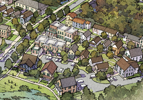 Rendering courtesy of Opticos Design, Inc. and Mallory & Evans Development.